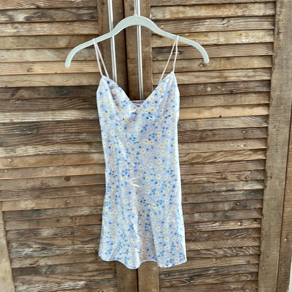 Princess Polly Floral Mini Dress - Blue and Yellow